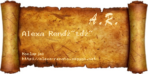 Alexa Renátó névjegykártya