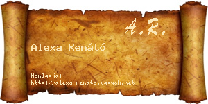 Alexa Renátó névjegykártya